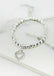 Envy Silver Heart Charm Beaded Bracelet