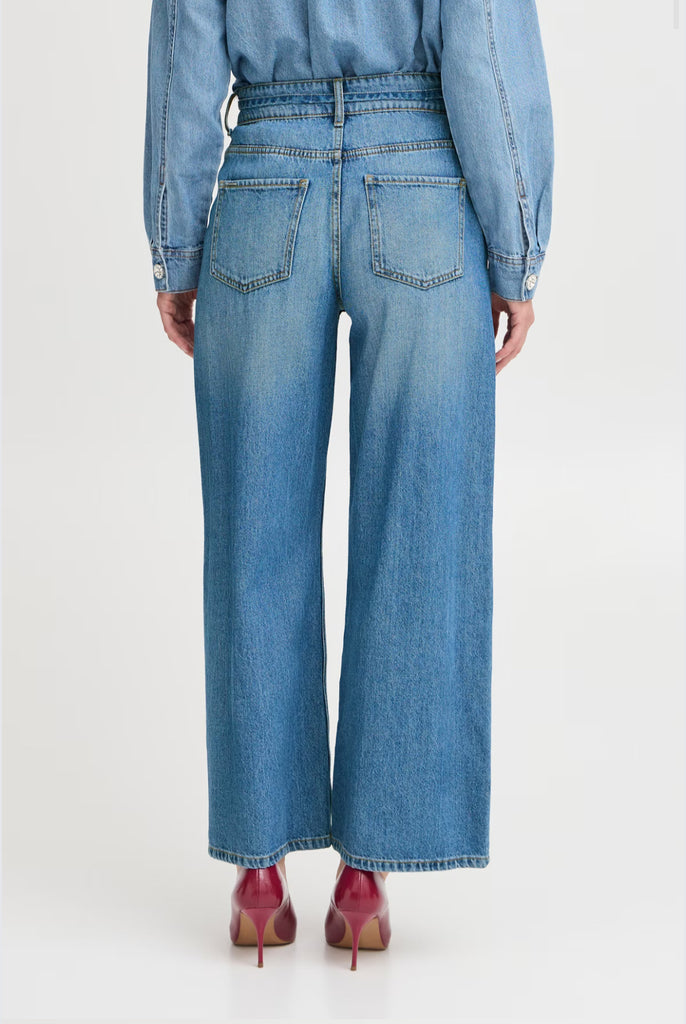 BYoung Kimu Belt Jeans- Mid Blue Denim