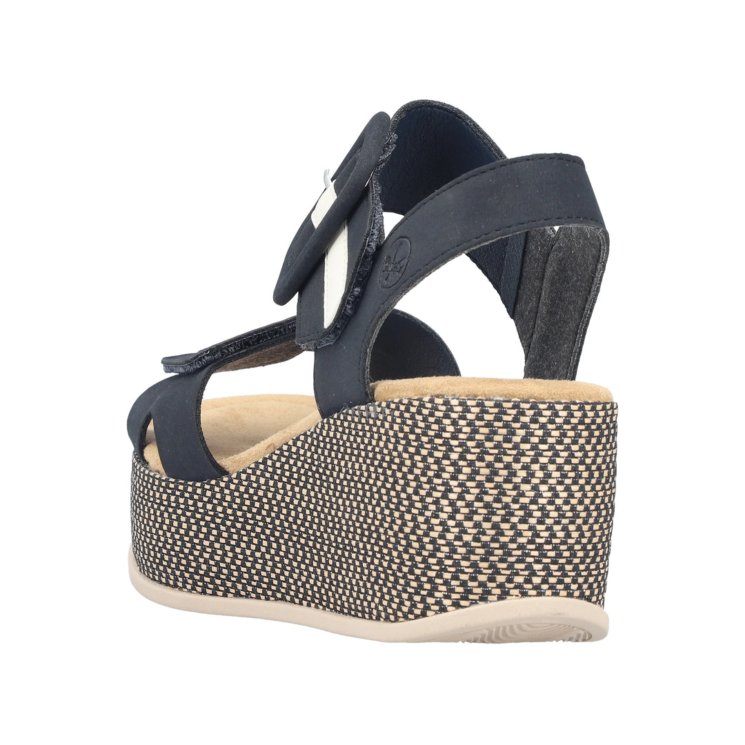 Rieker Wedge Sandal - Blue 69450-14