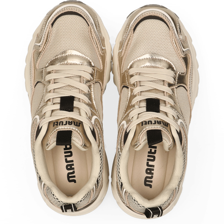 Maruti Novi Leather Trainers - Gold