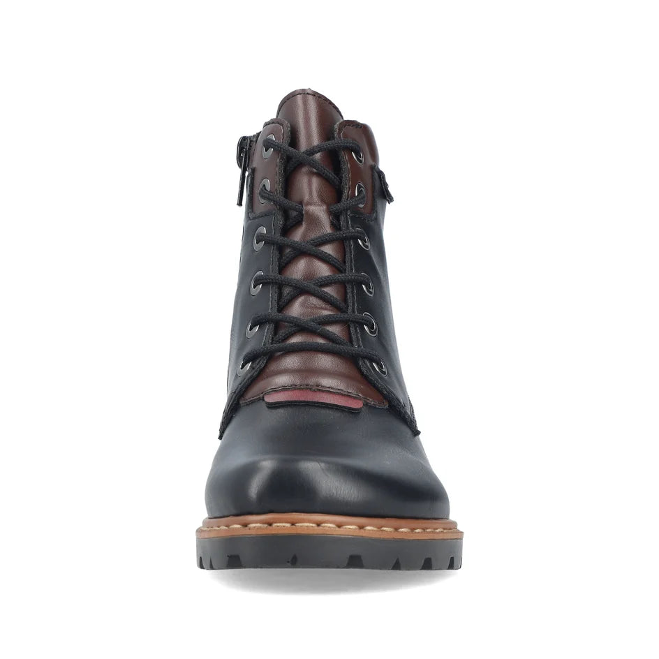 Rieker Women's Lace-up Boot - Brown/Black