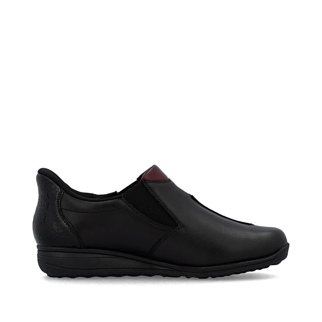Rieker Slip on Shoe- Black