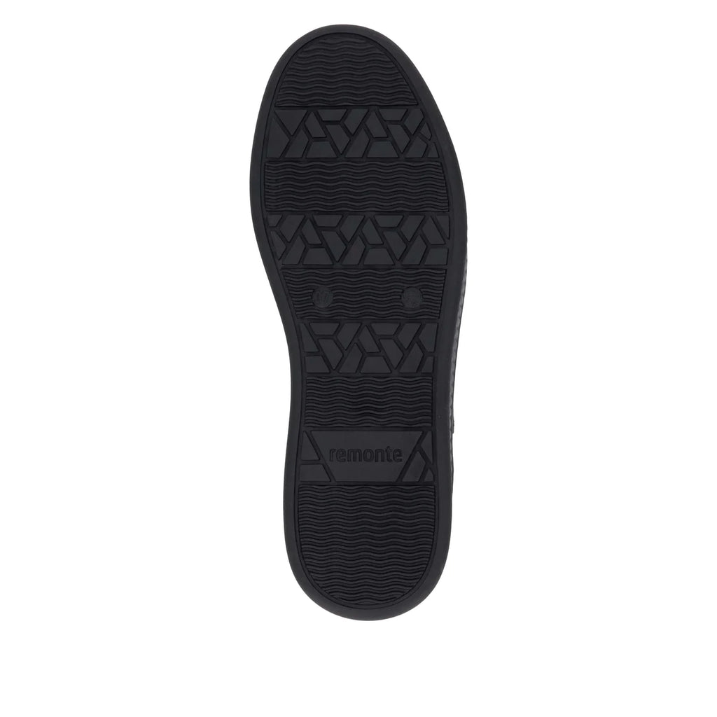 Remonte Black Combination Gold Zip Trainers D2E00-03