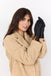 Soya Concept - Black And Animal Print Gloves