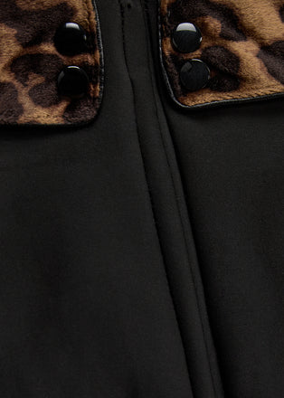 Soya Concept - Black And Animal Print Gloves