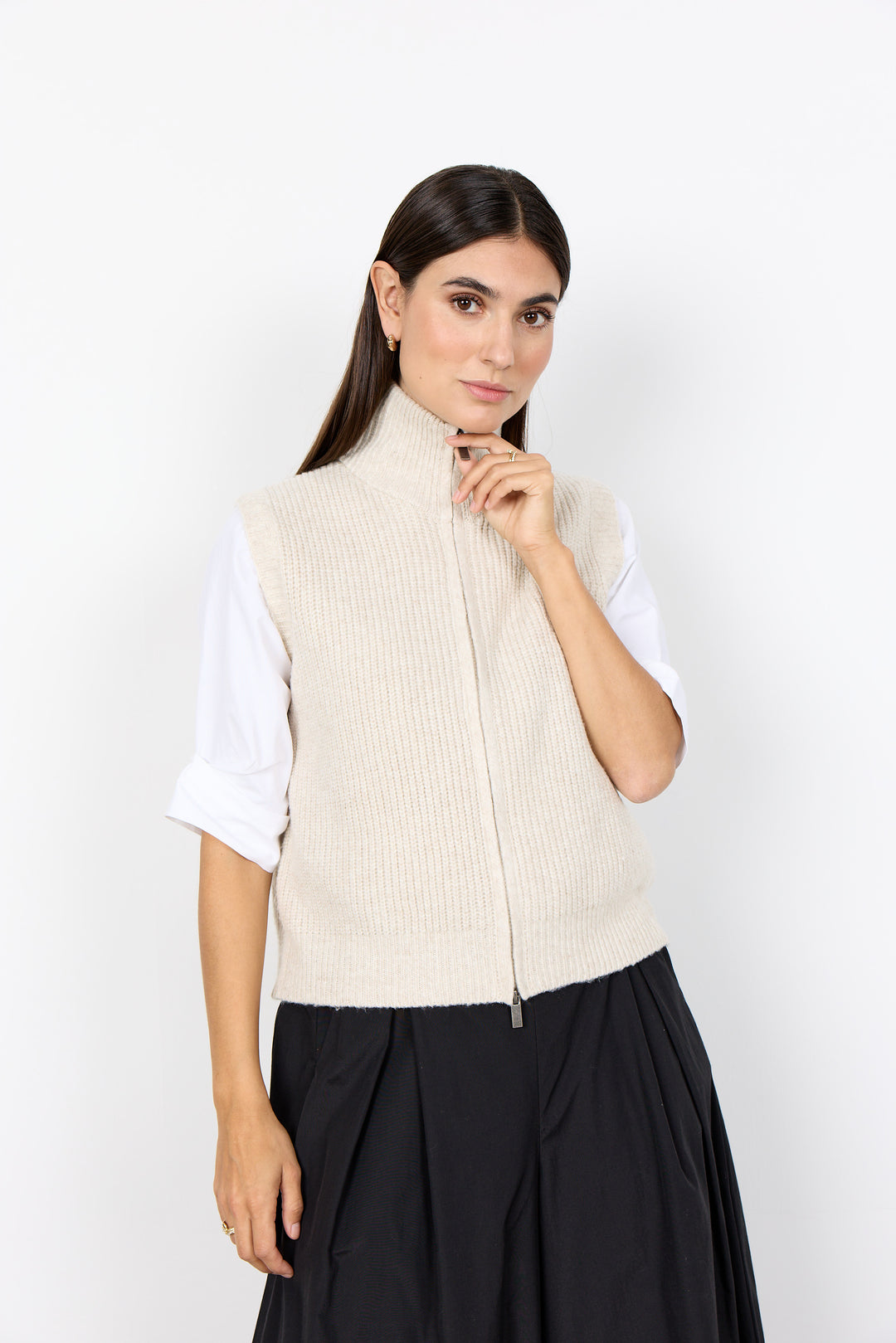Soya Concept Gith Waistcoat - Cream