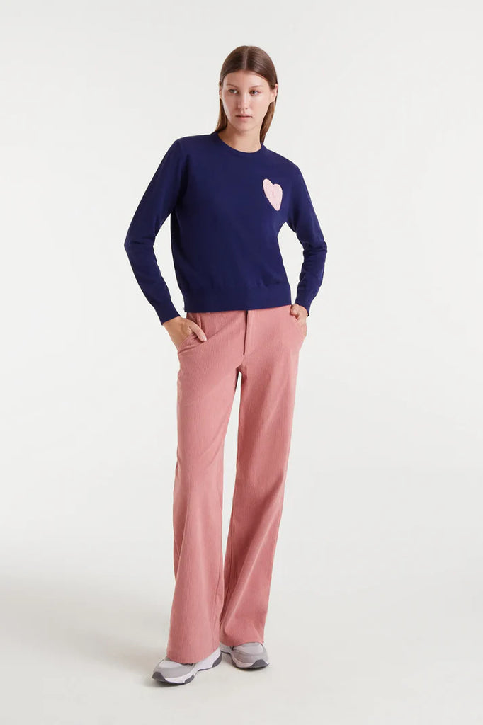 Compania Fantastica Navy Blue Knit Sweater