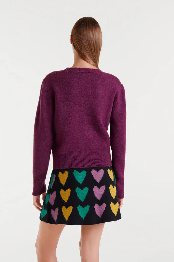 Compania Fantastica Burgundy Knitted Cardigan