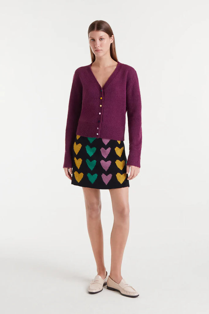 Compania Fantastica Burgundy Knitted Cardigan