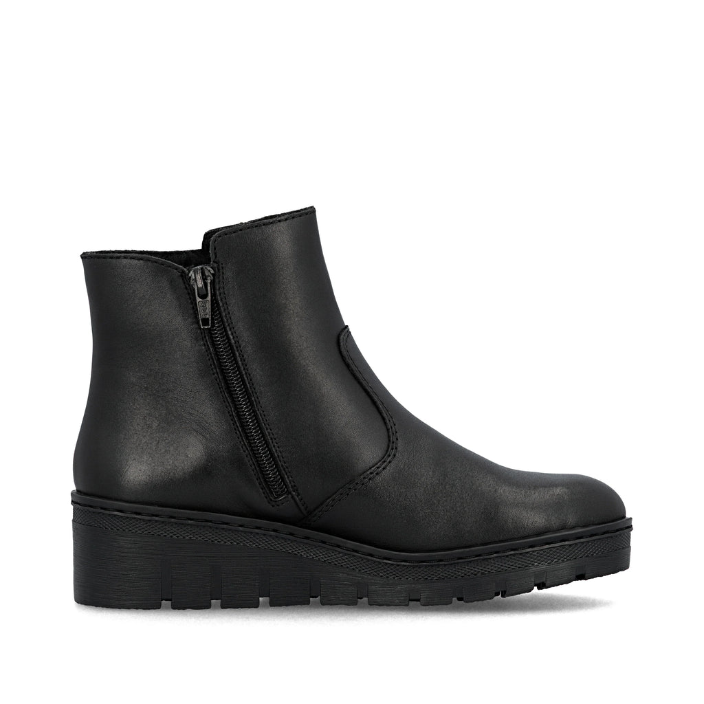 X9165-01 Rieker Black Ankle Boot