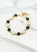 Envy Gold Black & White Flower Bracelet