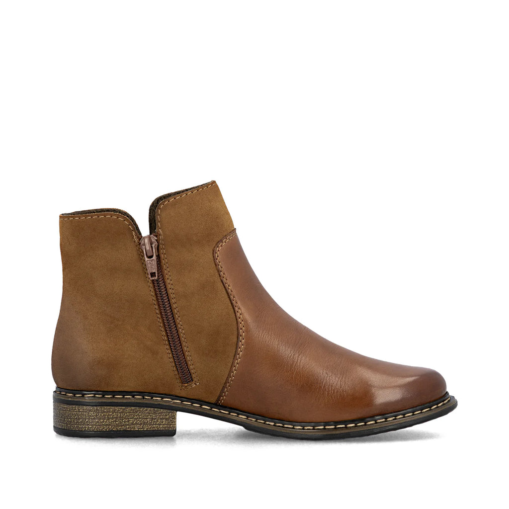 Rieker Brown Zip Boots - Z4951-24