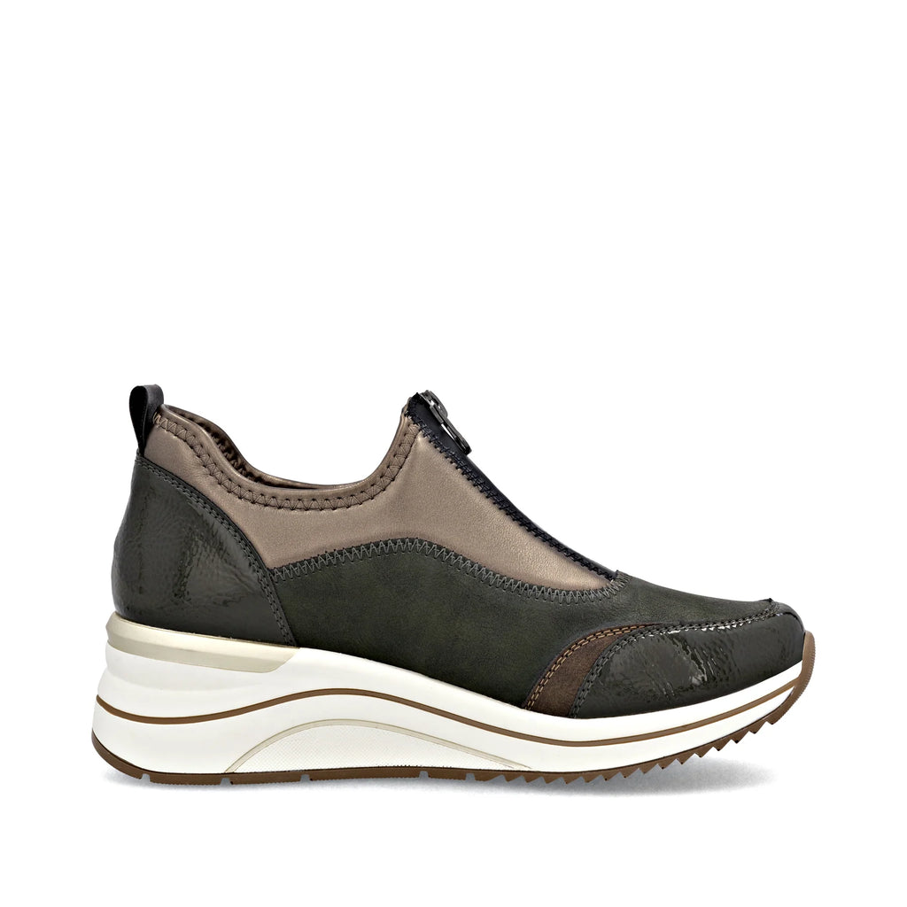 Remonte Green Zip Trainers D0T08-54