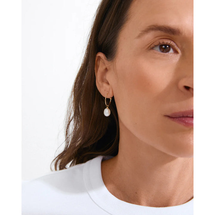 Pilgrim Ella Pearl Earrings, Gold-Plated