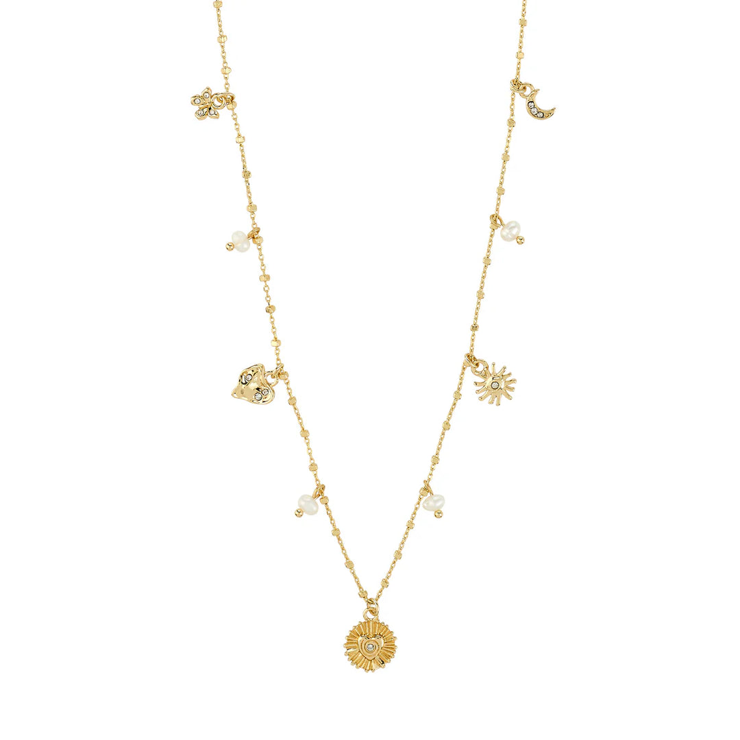 Pilgrim Mylan Charm Necklace, Gold-Plated