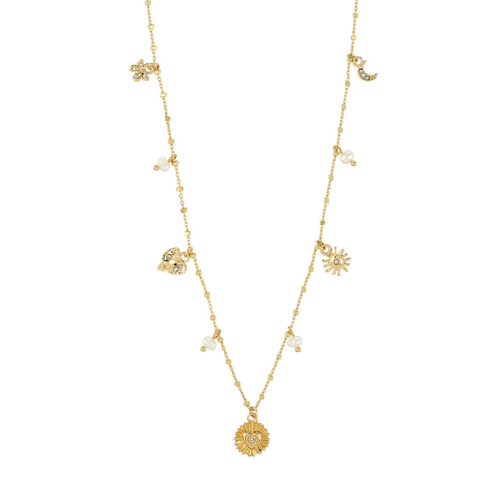 Pilgrim Mylan Charm Necklace, Gold-Plated