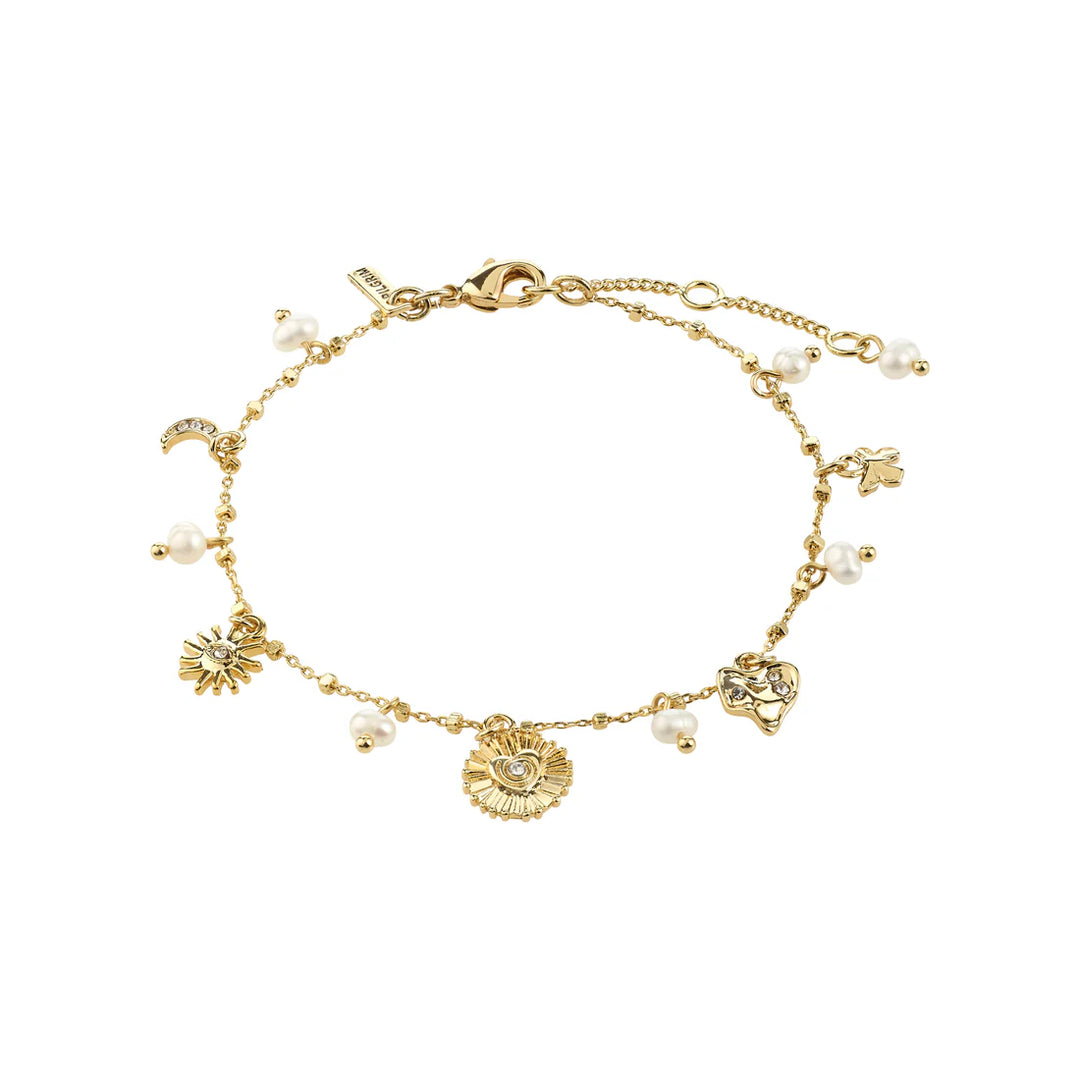 Pilgrim Mylan Charm Bracelet, Gold-Plated