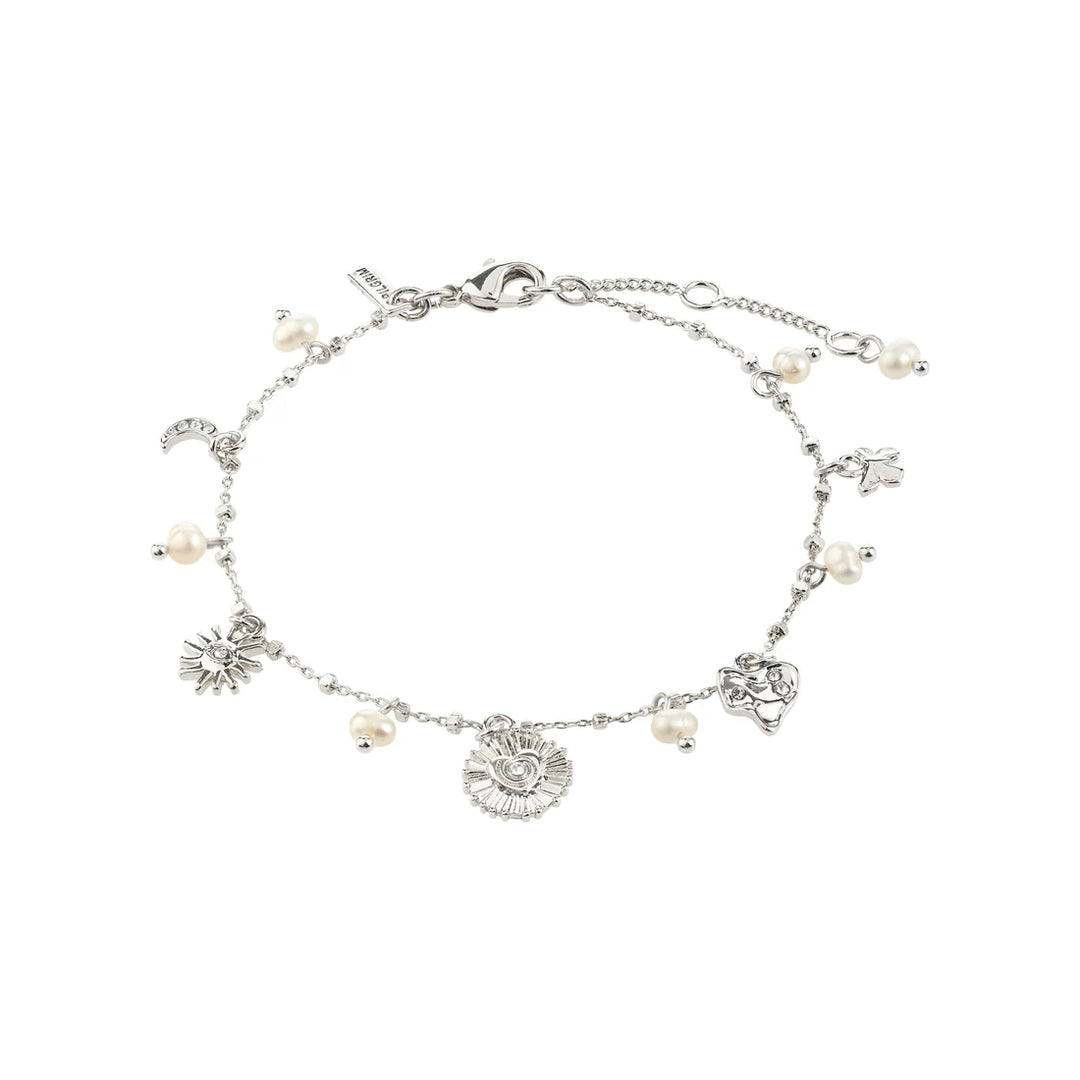 Pilgrim Mylan Charm Bracelet, Silver-Plated