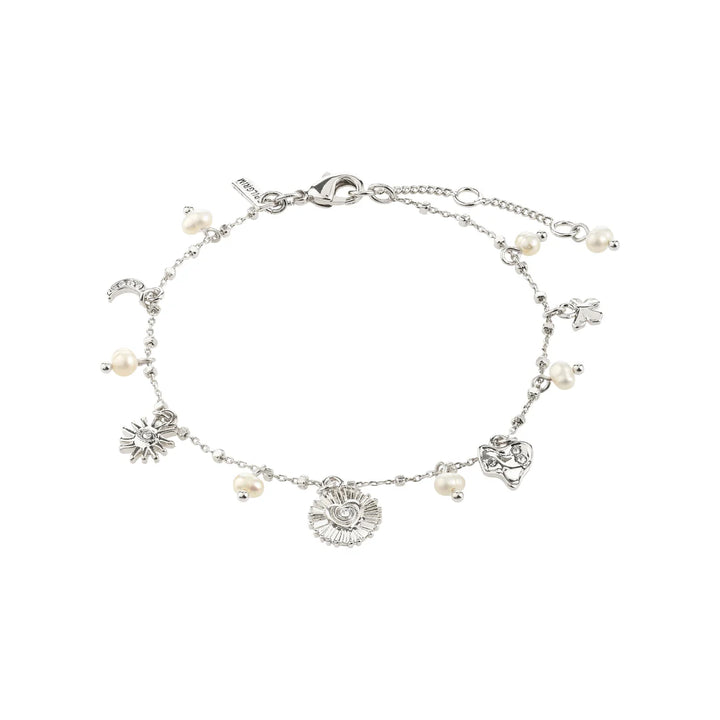 Pilgrim Mylan Charm Bracelet, Silver-Plated
