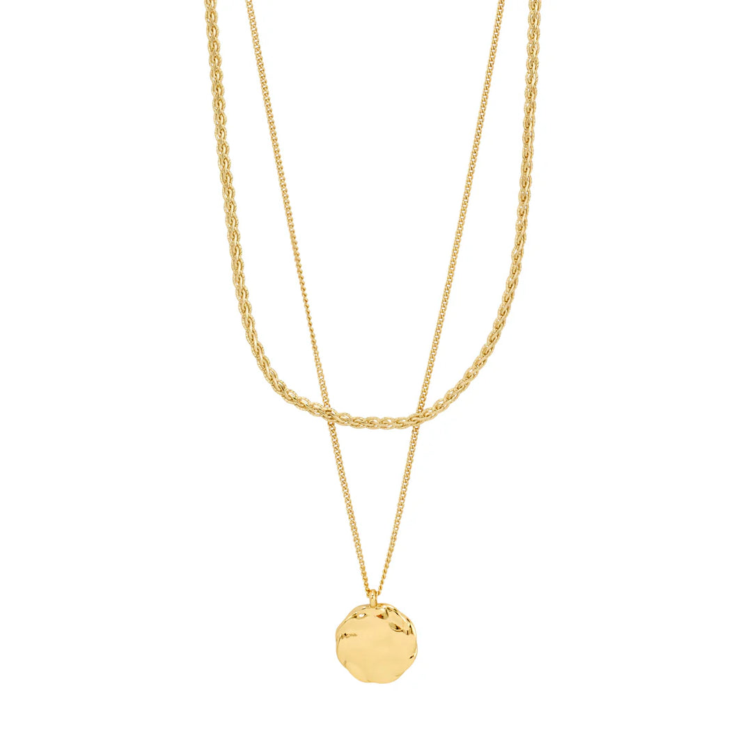 Pilgrim Declan 2-in-1 Set, Stacked Necklace, Gold-Plated