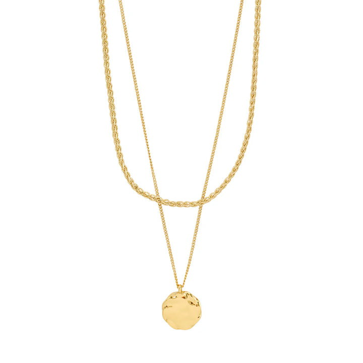 Pilgrim Declan 2-in-1 Set, Stacked Necklace, Gold-Plated