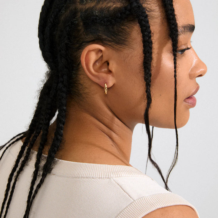 Pilgrim Declan Gold Hoop Earrings, Gold-Plated