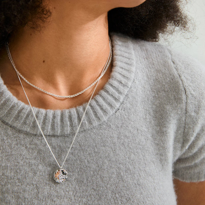 Pilgrim Declan 2-in-1 Set, Stacked Necklace, Silver-Plated