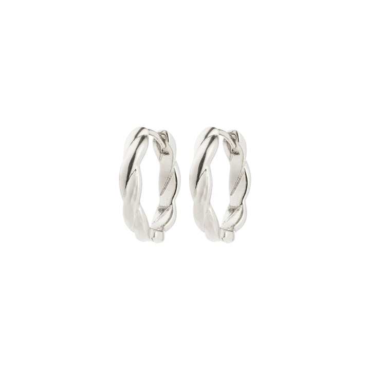 Pilgrim Declan Hoop Earrings, Silver-Plated