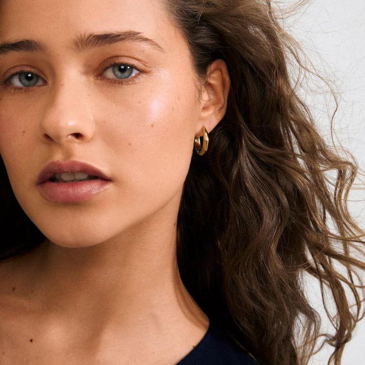 Pilgrim Harrison Hoop Earrings, Gold-Plated