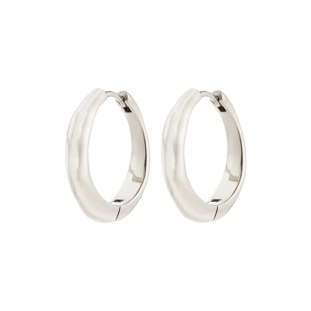 Pilgrim Harrison Hoop Earrings, Silver-Plated