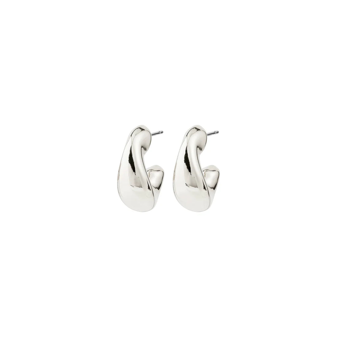 Pilgrim Jennings Hoop Earrings, Silver-Plated