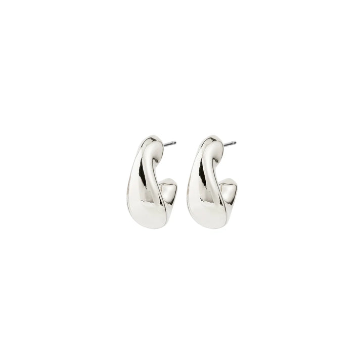 Pilgrim Jennings Hoop Earrings, Silver-Plated