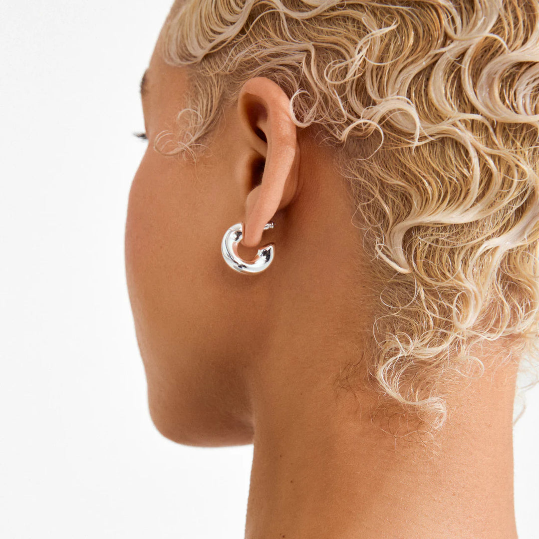 Pilgrim Jennings Hoop Earrings, Silver-Plated