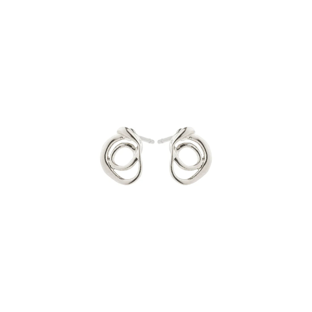 Pilgrim Diego Earrings, Silver-Plated