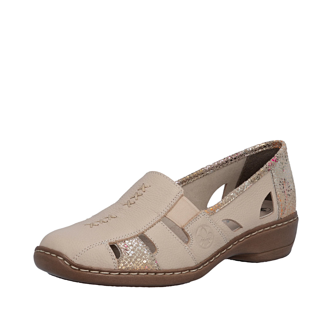 Rieker Casual Slip-on Shoe - Beige | 41385-63