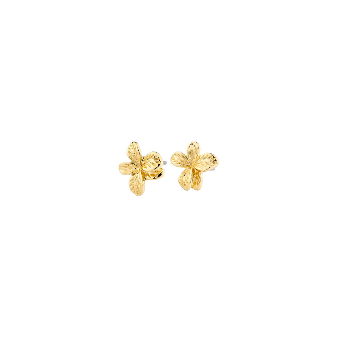 Pilgrim Charmaine Flower Earrings, Gold-Plated