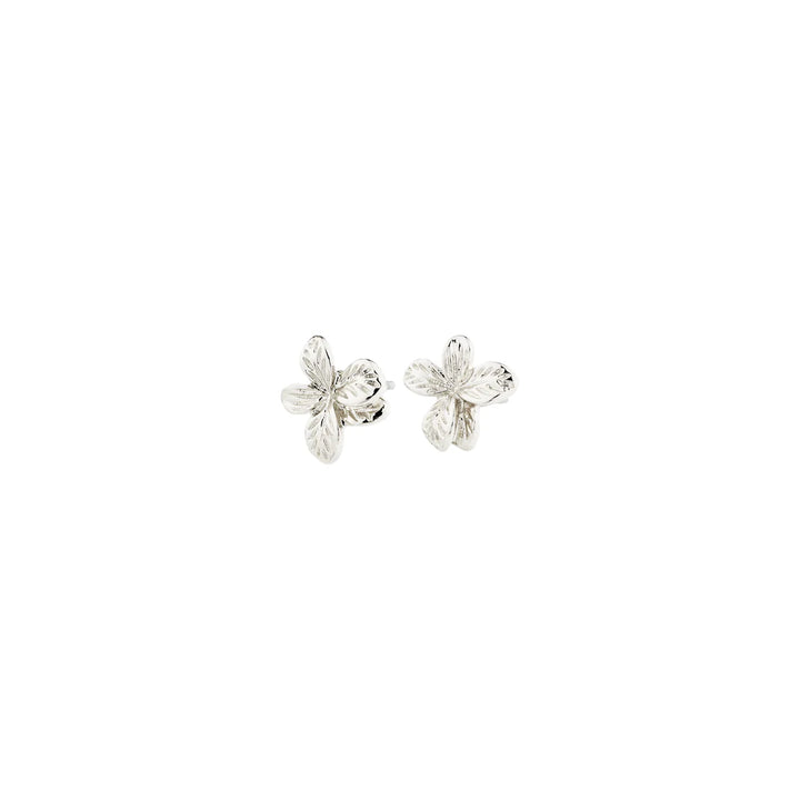 Pilgrim Charmaine Flower Earrings, Silver-Plated