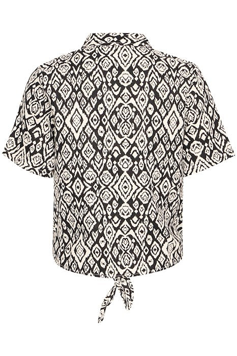 Ichi Linno Tie Shirt- Black Diamond