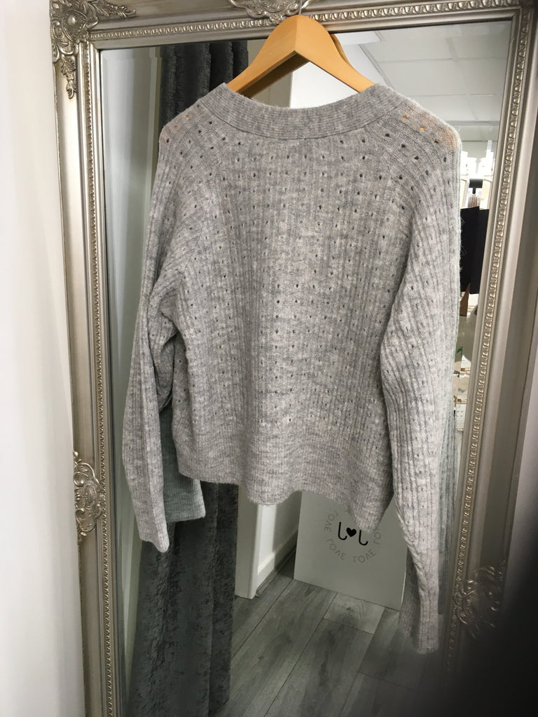 BYoung Monna Cardigan Mid Grey Melange