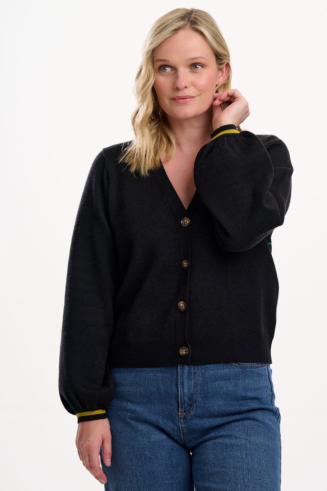 Sugarhill Brighton Adrian Cardigan - Black, Snake Floral