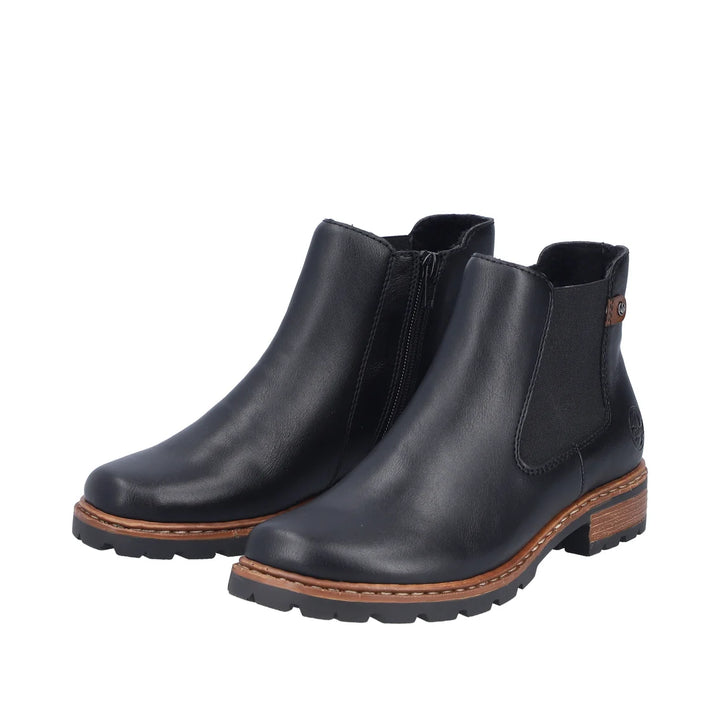Rieker Chelsea Black Boots