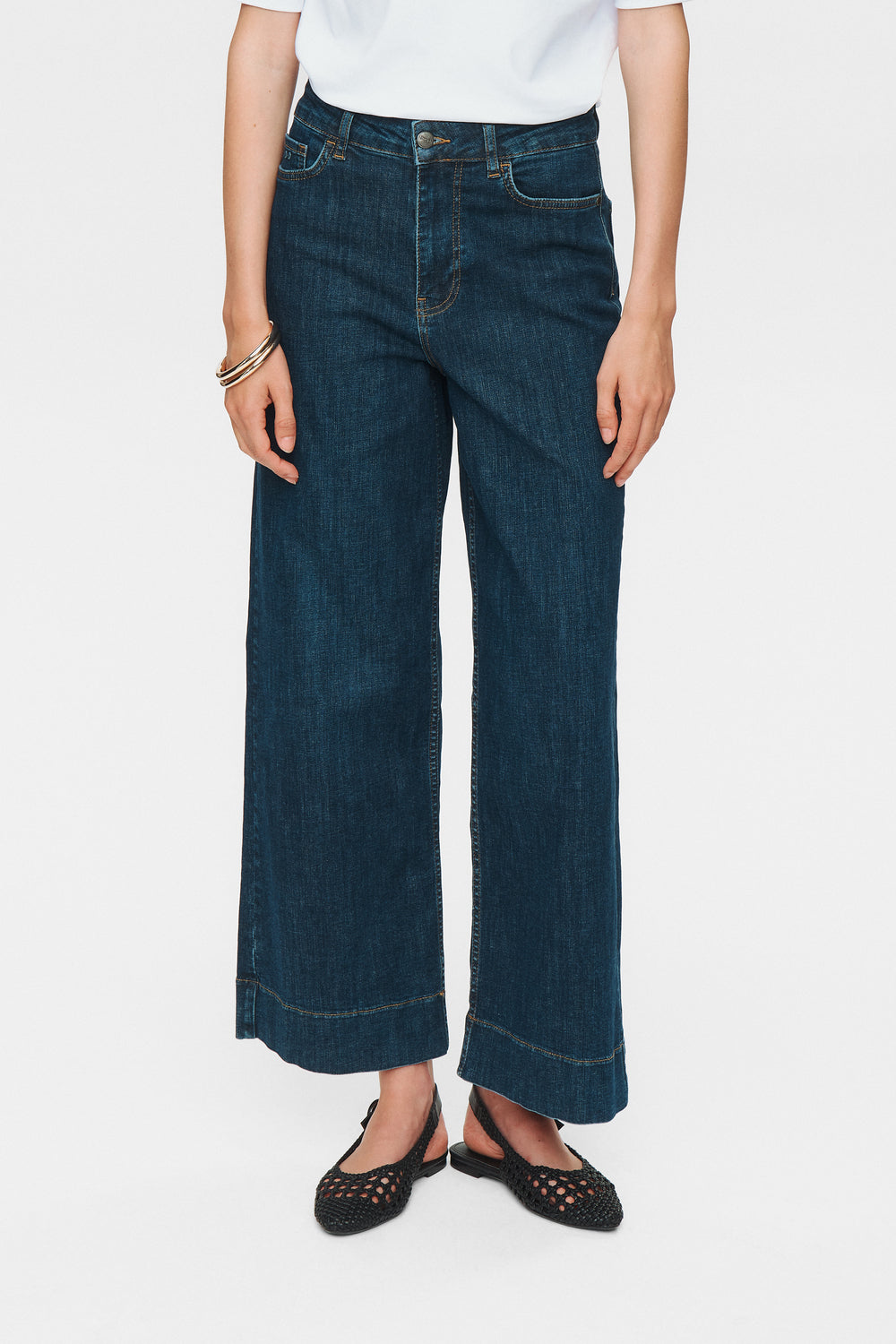 Numph NuParis Dark Blue Paris Cropped Jeans