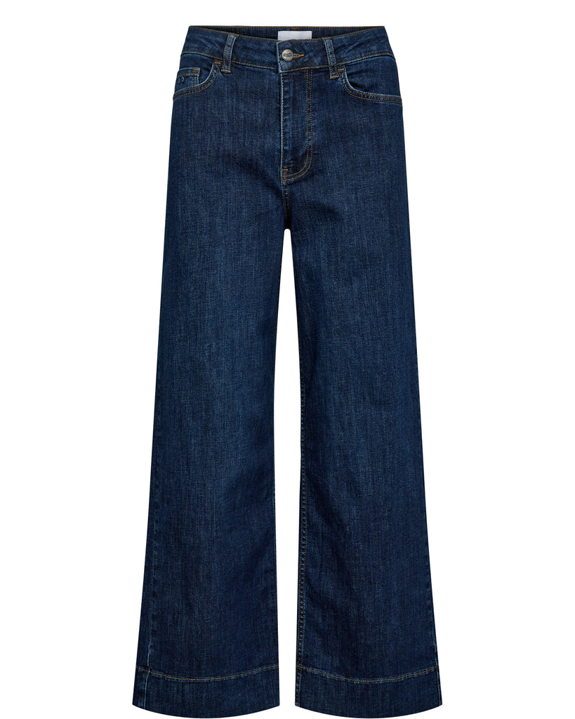 Dark Blue Paris Cropped Jeans