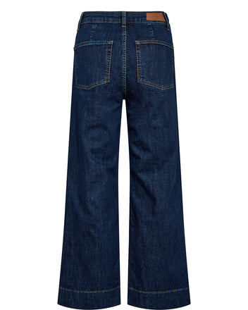 Dark Blue Paris Cropped Jeans