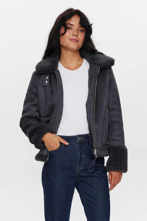 Numph NuElliot Jacket- Pirate Black