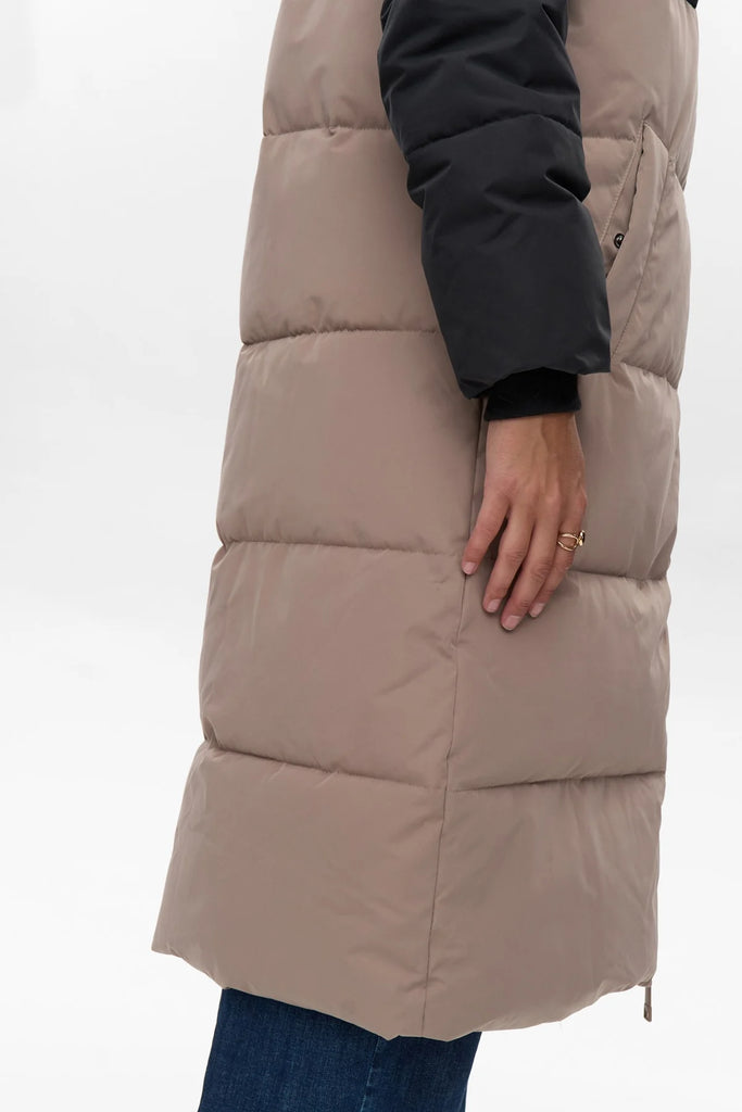 Numph Traine Long Jacket 5697 Taupe Gray