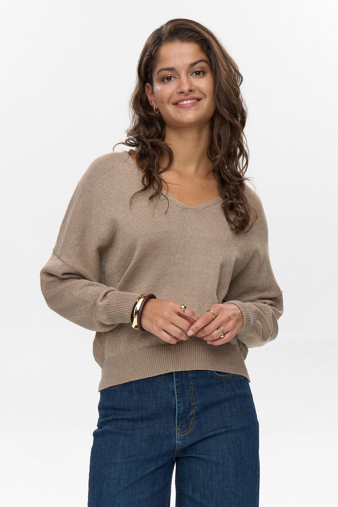 Numph Milray Jumper Taupe Gray