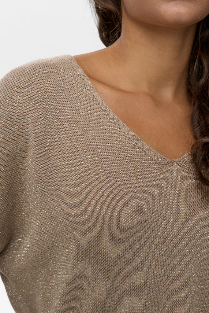 Numph Milray Jumper Taupe Gray