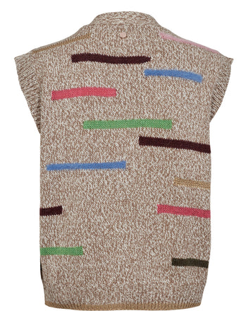 Numph Uiga Melange Knitted Vest Grey