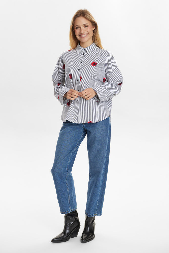 Numph Tillie long Sleeved Shirt Dark Sapphire